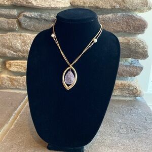 White House Black Market Lavender Gem Necklace